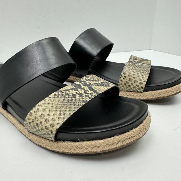 Franco Sarto | Babs Reptile Snakeskin Vegan Leather Espadrille Slide Sandals - Picture 7 of 10